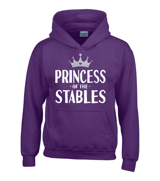 Princess of the Stables Hoodie with White and Silver Glitter Print