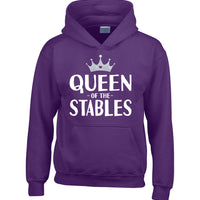 Queen of the Stables Hoodie with White and Silver Glitter Print