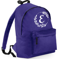 Personalised Initial in Wreath Backpack
