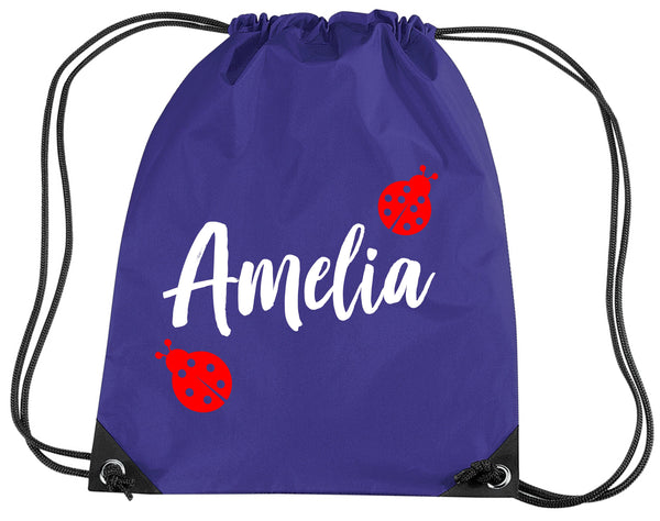 Coccinelle personnalisée et nom Sac à cordon 