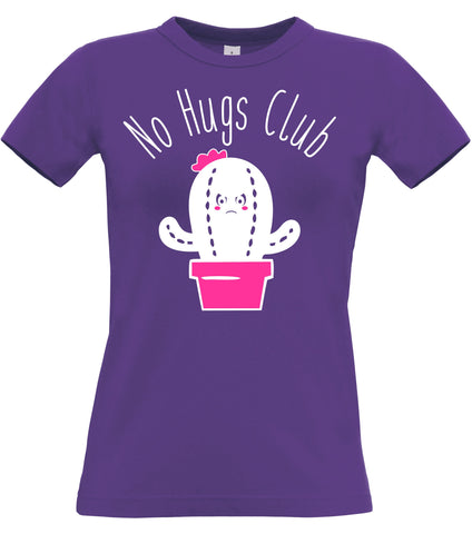 No Hugs Club T-shirt ajusté pour femme