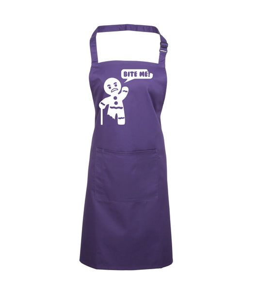Bite Me Gingerbread Man Apron