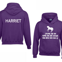 Personalised If you Can Read This Horsey Hoodie with Name on the Back