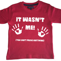It Wasn't Me Funny Children's T-Shirt
