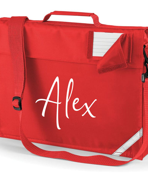 Personalised Name Signature Book Bag with Straps