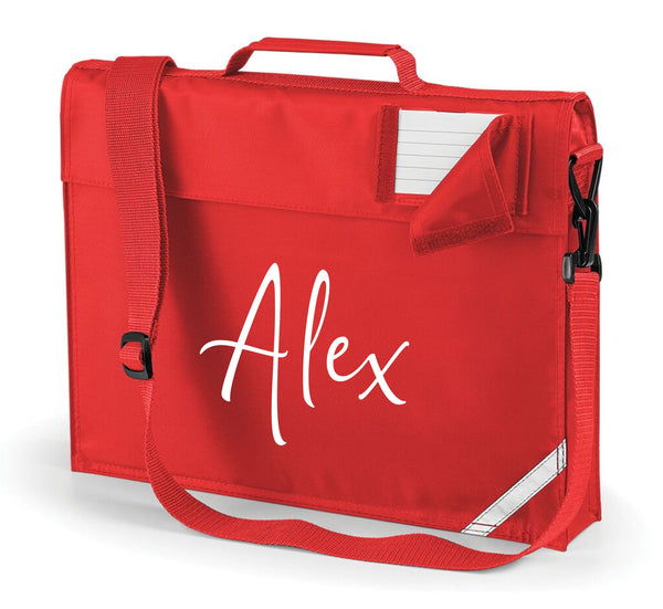 Personalised Name Signature Book Bag with Straps