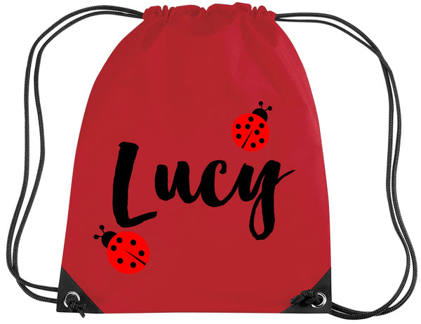 Coccinelle personnalisée et nom Sac à cordon 