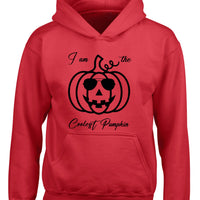 Iam the Coolest Pumpkin Hoodie avec imprimé blanc / noir et orange / noir / blanc