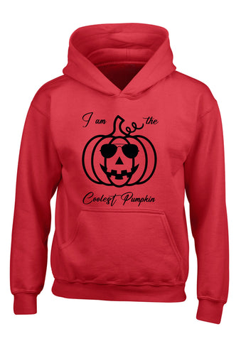 Iam the Coolest Pumpkin Hoodie with White / black and orange/black/white Print