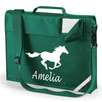 Personalised Running Horse and Name Book Bag