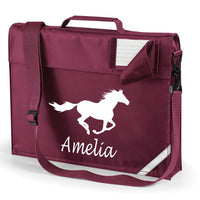 Personalised Running Horse and Name Book Bag