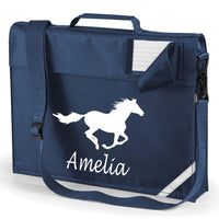 Personalised Running Horse and Name Book Bag
