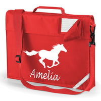 Personalised Running Horse and Name Book Bag