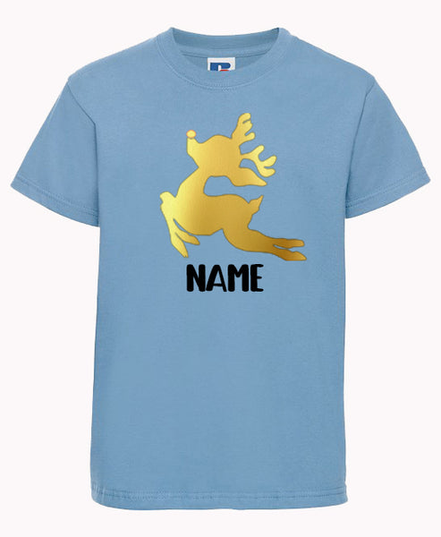 Adult X'MAS Personalised deer design Unisex T-Shirt