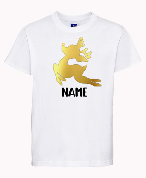 Adult X'MAS Personalised deer design Unisex T-Shirt