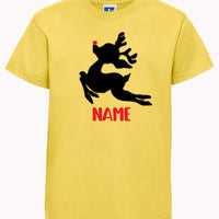Adult X'MAS Personalised deer design Unisex T-Shirt
