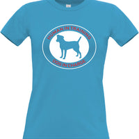 Human in Training, Dog in Charge Women's Fitted T-Shirt