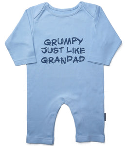 Barboteuse Grumpy Just Like Grandad 6-12 mois bleu pour bébé