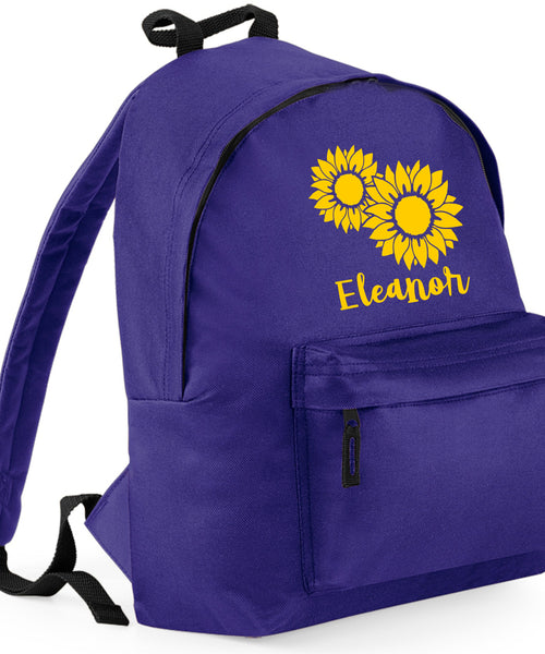 Sac à dos tournesol personnalisé 