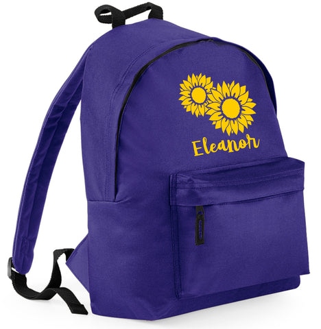 Sac à dos tournesol personnalisé 