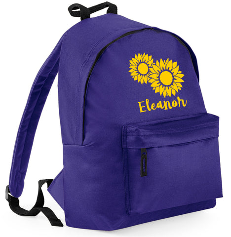 Personalised Sunflower Backpack
