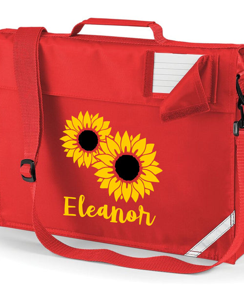 Cartable Tournesol Personnalisé avec Imprimé Jaune 