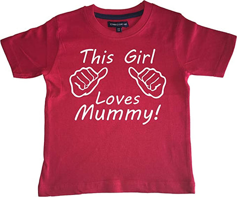 Cette fille aime maman. T-shirt enfant 