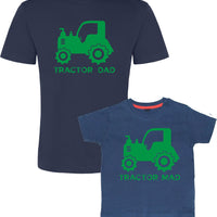 Tractor Dad and Tractor Mad T Shirt Set