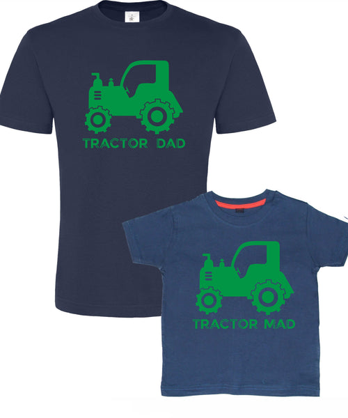 Ensemble de t-shirts Tractor Dad et Tractor Mad 