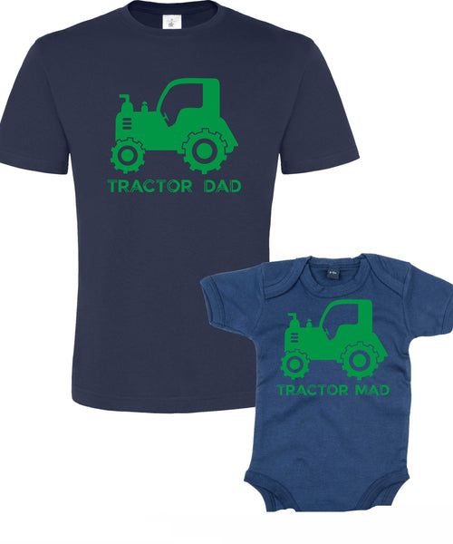 Ensemble t-shirt et body Tractor Dad et Tractor Mad 