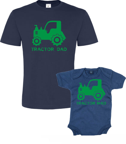 Ensemble t-shirt et body Tractor Dad et Tractor Mad 