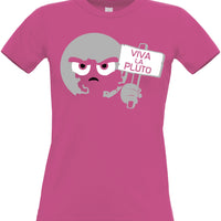 Viva La La Pluto Women's Fitted T-Shirts