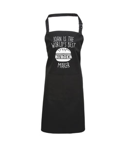 Personalised World's Best Burger Maker Apron