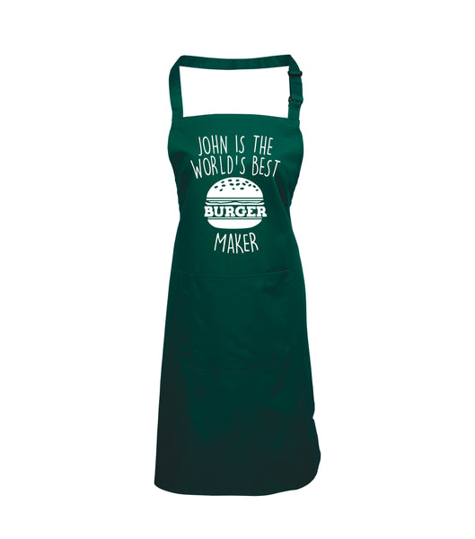 Personalised World's Best Burger Maker Apron