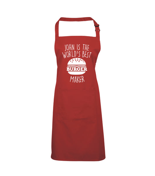 Personalised World's Best Burger Maker Apron