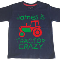 T-shirt Enfant Tracteur Fou Personnalisé 